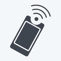 Icon Mobile. related to Wifi symbol. glyph style. design editable vector