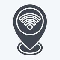 Icon Location. related to Wifi symbol. glyph style. design editable vector