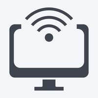 Icon Computer. related to Wifi symbol. glyph style. design editable vector