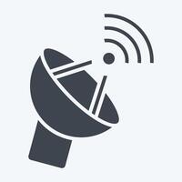 Icon Antenna. related to Wifi symbol. glyph style. design editable vector