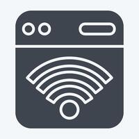 Icon Browser. related to Wifi symbol. glyph style. design editable vector