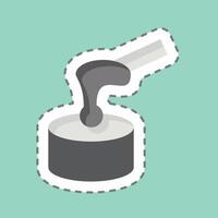 Sticker line cut Waxing. related to Cosmetology symbol. design editable vector