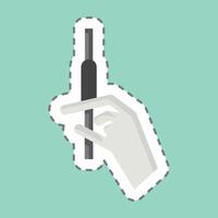 Sticker line cut Injectoins. related to Cosmetology symbol. design editable vector