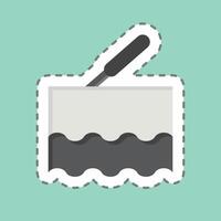 Sticker line cut Laser. related to Cosmetology symbol. design editable vector
