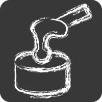 Icon Waxing. related to Cosmetology symbol. chalk Style. design editable vector