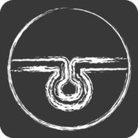 Icon Pore Clearing. related to Cosmetology symbol. chalk Style. design editable vector