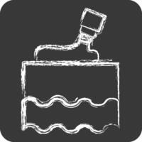 Icon Lotion. related to Cosmetology symbol. chalk Style. design editable vector