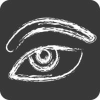 Icon Eye Area. related to Cosmetology symbol. chalk Style. design editable vector