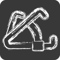 Icon Caliper. related to Cosmetology symbol. chalk Style. design editable vector