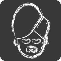 Icon Contour Plastic. related to Cosmetology symbol. chalk Style. design editable vector