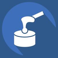 Icon Waxing. related to Cosmetology symbol. long shadow style. design editable vector