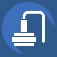 Icon PF Lifting. related to Cosmetology symbol. long shadow style. design editable vector