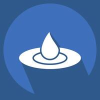 Icon Humidification. related to Cosmetology symbol. long shadow style. design editable vector