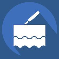 Icon Laser. related to Cosmetology symbol. long shadow style. design editable vector