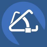 Icon Caliper. related to Cosmetology symbol. long shadow style. design editable vector