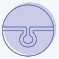 Icon Pore Clearing. related to Cosmetology symbol. two tone style. design editable vector