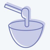 Icon Sugaring. related to Cosmetology symbol. two tone style. design editable vector