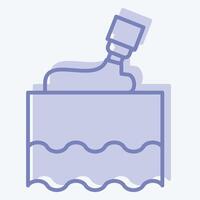 Icon Lotion. related to Cosmetology symbol. two tone style. design editable vector