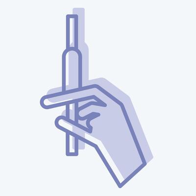 Icon Injectoins. related to Cosmetology symbol. two tone style. design editable