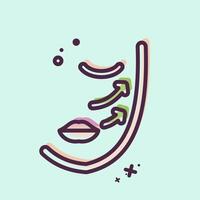 Icon Mesothreads. related to Cosmetology symbol. MBE style. design editable vector