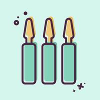 Icon Ampoules. related to Cosmetology symbol. MBE style. design editable vector