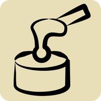 Icon Waxing. related to Cosmetology symbol. hand drawn style. design editable vector