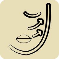 Icon Mesothreads. related to Cosmetology symbol. hand drawn style. design editable vector
