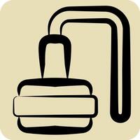 Icon PF Lifting. related to Cosmetology symbol. hand drawn style. design editable vector