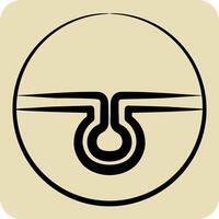Icon Pore Clearing. related to Cosmetology symbol. hand drawn style. design editable vector