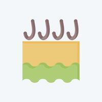 Icon Craked Skin. related to Cosmetology symbol. flat style. design editable vector