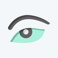 Icon Eye Area. related to Cosmetology symbol. flat style. design editable vector