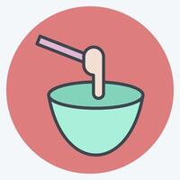 Icon Sugaring. related to Cosmetology symbol. color mate style. design editable vector