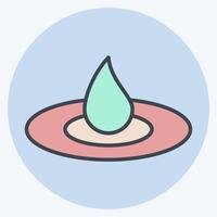 Icon Humidification. related to Cosmetology symbol. color mate style. design editable vector