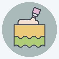 Icon Lotion. related to Cosmetology symbol. color mate style. design editable vector