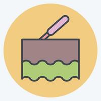 Icon Laser. related to Cosmetology symbol. color mate style. design editable vector