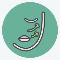 Icon Mesothreads. related to Cosmetology symbol. color mate style. design editable vector