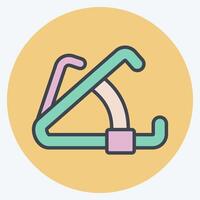 Icon Caliper. related to Cosmetology symbol. color mate style. design editable vector