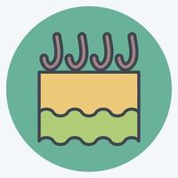 Icon Craked Skin. related to Cosmetology symbol. color mate style. design editable vector
