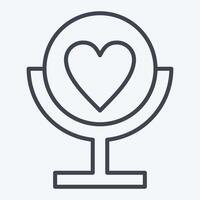 Icon Self Esteem. related to Cosmetology symbol. line style. design editable vector