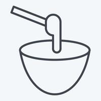 Icon Sugaring. related to Cosmetology symbol. line style. design editable vector