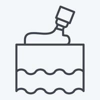 Icon Lotion. related to Cosmetology symbol. line style. design editable vector