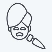 Icon Hardware Cosmeticology. related to Cosmetology symbol. line style. design editable vector