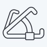 Icon Caliper. related to Cosmetology symbol. line style. design editable vector