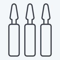 Icon Ampoules. related to Cosmetology symbol. line style. design editable vector