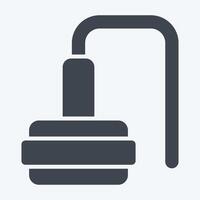 Icon PF Lifting. related to Cosmetology symbol. glyph style. design editable vector