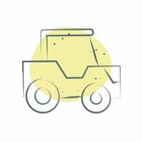 Icon Tractor. related to Transport symbol. Color Spot Style. design editable vector