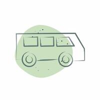 Icon Mini Bus. related to Transport symbol. Color Spot Style. design editable vector