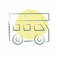 Icon House On Wheels. related to Transport symbol. Color Spot Style. design editable vector