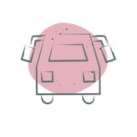 Icon School Bus. related to Transport symbol. Color Spot Style. design editable vector