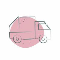 Icon Garbage Truck. related to Transport symbol. Color Spot Style. design editable vector